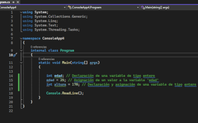 Literales y Variables en C#